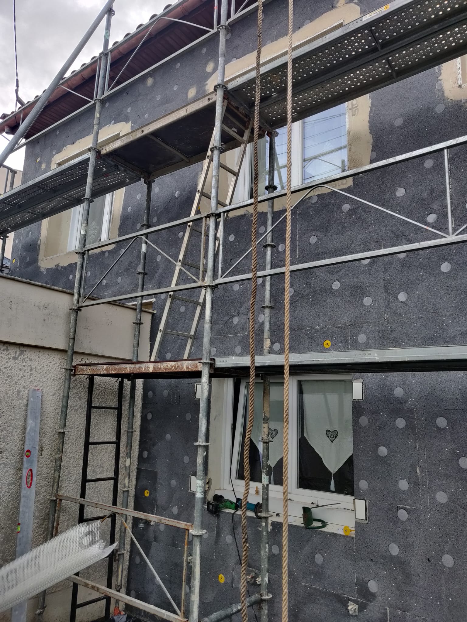 Chantier ITE maison bourgeoise au Bouscat — secteur Champ de Manœuvres